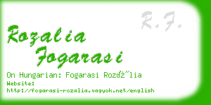 rozalia fogarasi business card